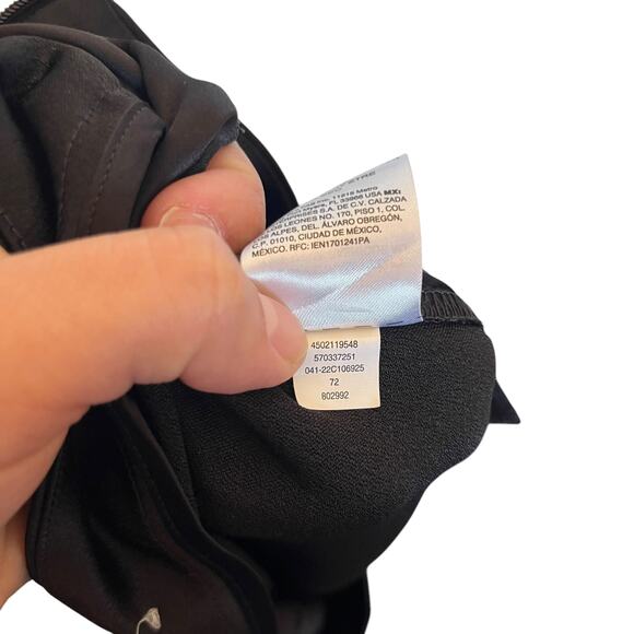 Chico's Modern Tailored Satin Classic Pants Black Trousers Office Goth Size 16R - Picture 12 of 12